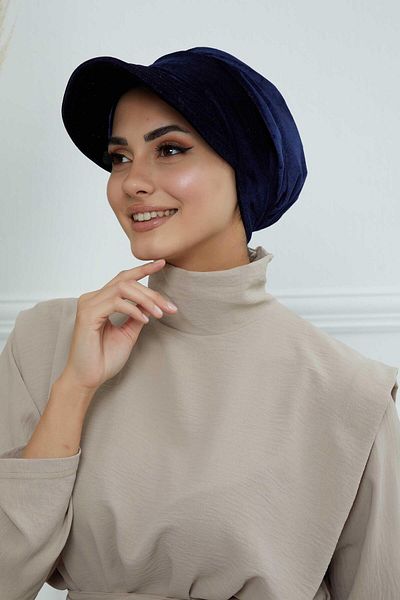 Aisha's Design قبعة مخملية - بونيه، b-73k