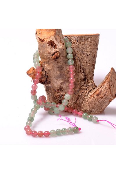 Taş Sandığı Mix Strawberry Quartz Stone String - 6 mm