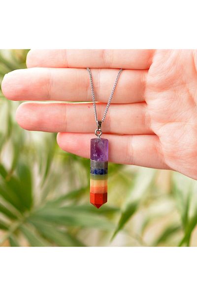 Taş Sandığı Chakra Stones Pencil Necklace