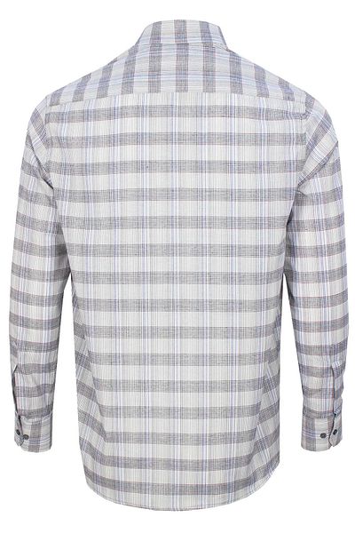Varetta Ανδρικό μακρυμάνικο πουκάμισο Cloud Grey Classic με φαρδιά κοπή και τσέπες