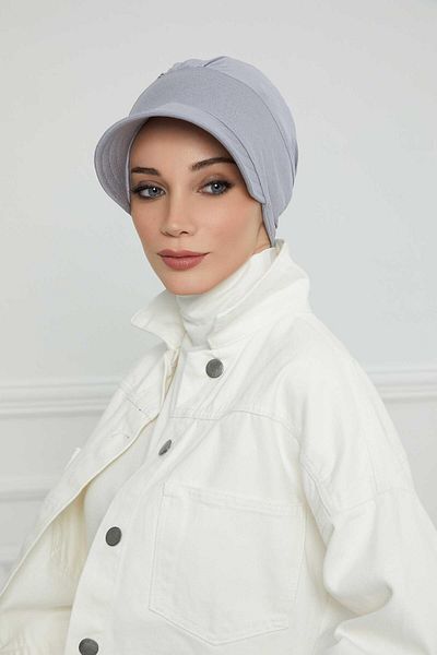 Aisha's Design قبعة قطنية ممشطة مطبوعة على شكل عظمة - b-73