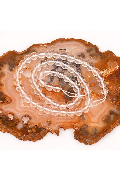 Taş Sandığı 6 Mm Crystal Quartz String Stone