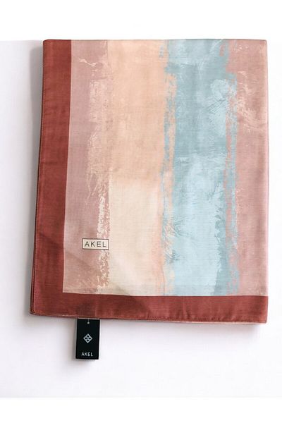 Akel Pastel Patterned Digital Soft Shawl