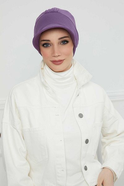 Aisha's Design Bone Printed Combed Cotton Hat with Visors - b-73