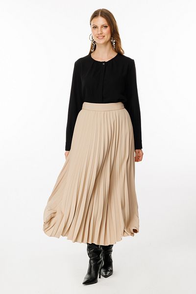 Ekol Maxi Length Pleated Skirt