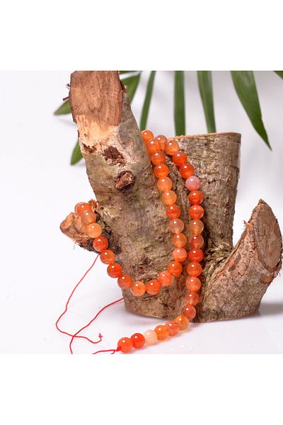 Taş Sandığı 8 mm Karneol Agate String - Karnelyan Agate