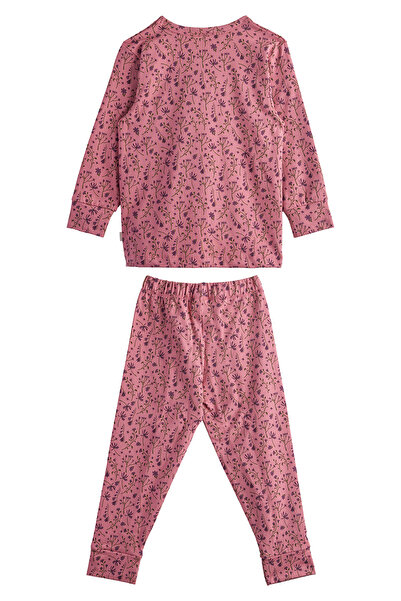 Milk & Muffin PEMBE ÇİÇEK Desenli Pijama Takımı