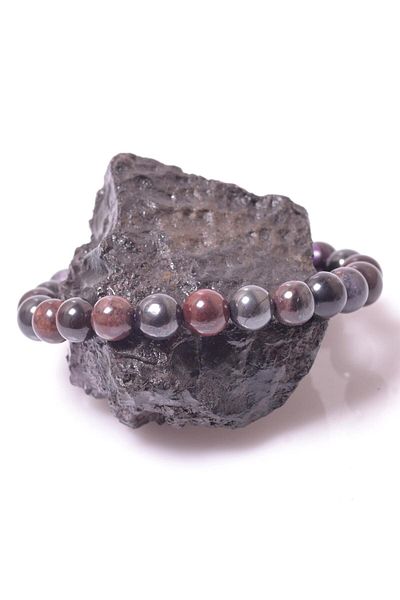 Taş Sandığı Sugilit Stone Bracelet - 8 Mm Dark Color