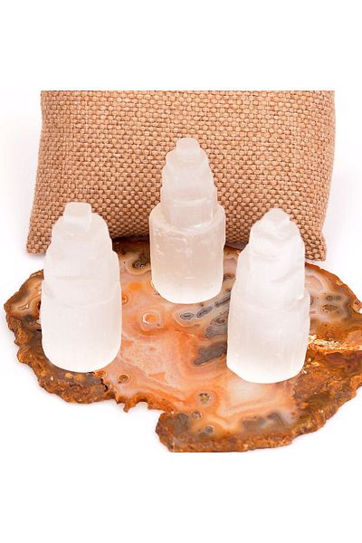 Taş Sandığı 6 cm Selenite Stone Tower