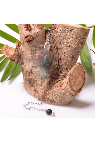 Taş Sandığı Facet Cut Dragon Jasper Stone Pandula - Pendulum