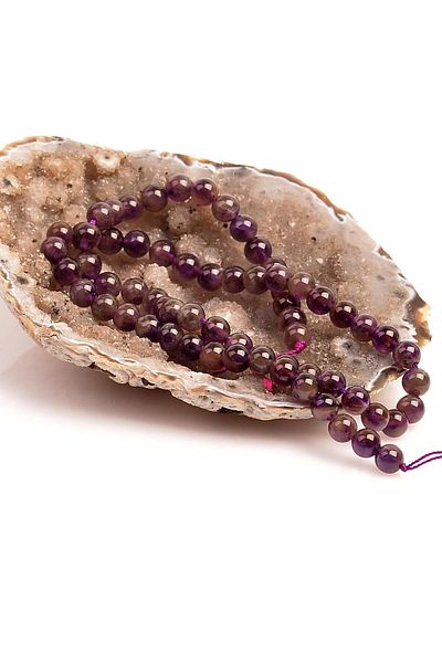 Taş Sandığı Amethyst Stone String - 6 Mm