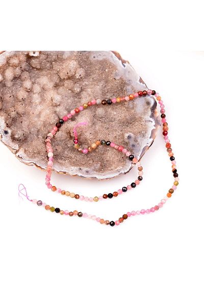 Taş Sandığı Very Thin Tourmaline Stone String ( 2.5 Mm) - Facet Cut