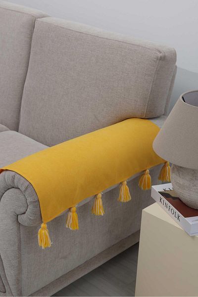 Aisha's Design 65x55 cm Tasseled 2-Piece Armrest Set - KC-4