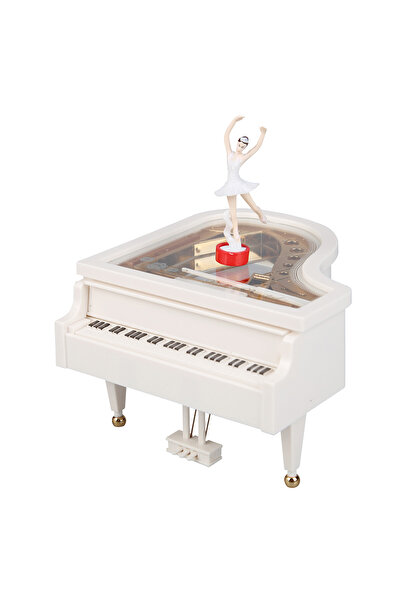 VAKIND White Dancing Ballerina Clockwork Musical Boxes Exquisite Desktop Decorations Creative Fashion Eco-f