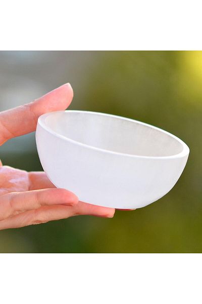 Taş Sandığı 10 cm Selenite Stone Bowl in Bowl