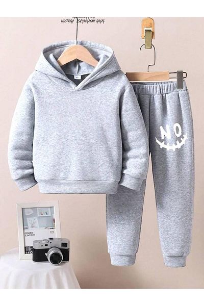 BENROMA Set de trening pentru copii unisex - imprimeu fără scris, mucegai supradimensionat