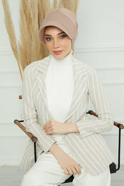Aisha's Design قبعة قطنية ممشطة مطبوعة على شكل عظمة - b-73