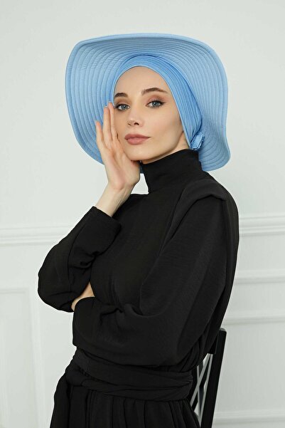 Aisha's Design Αποσπώμενο καπέλο από χτενισμένο βαμβάκι, S-2P, Μπλε