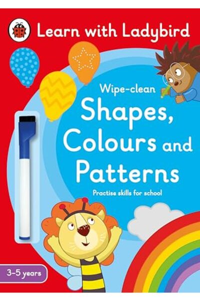 ladybird الأشكال والألوان والأنماط: كتاب أنشطة سهل التنظيف من سلسلة Learn wit...
