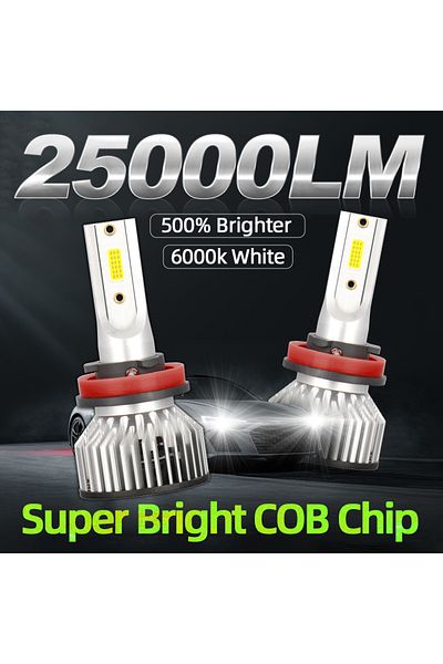Choice H11 2pcs H11 12v Bulbs 9005/hb3 9006/hb4 H1 H4 H7 H13 9004 9007, 25000lm 180w Super Bright Led Car H