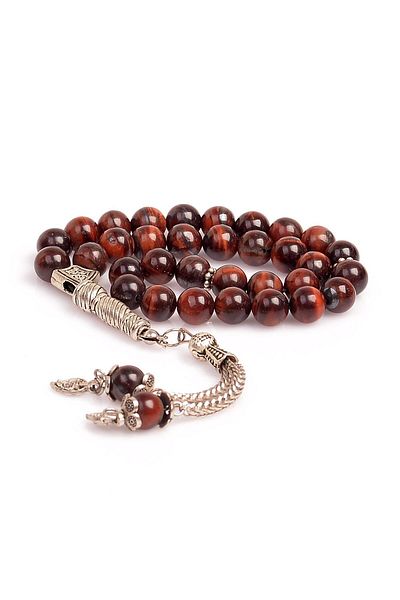 Taş Sandığı 6 Mm Red Tiger Eye Stone Rosary
