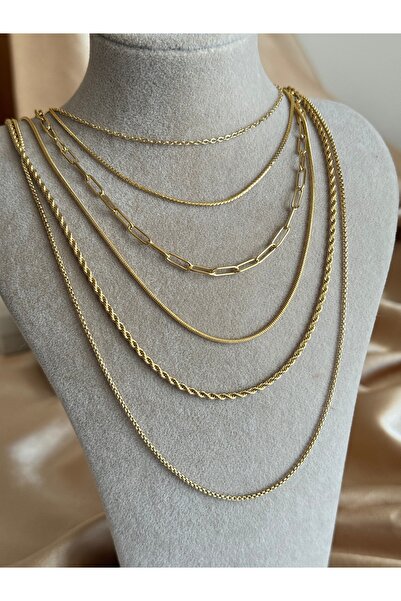 Nour Co Çelik Yılan Kolye Zinciri 45cm & Charm Zinciri