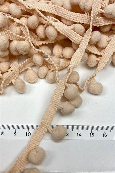 Hobigram Somon Ponpon Parti Malzemeleri Ponpon Şerit 5 Metre Kenar Süsleme Sü...