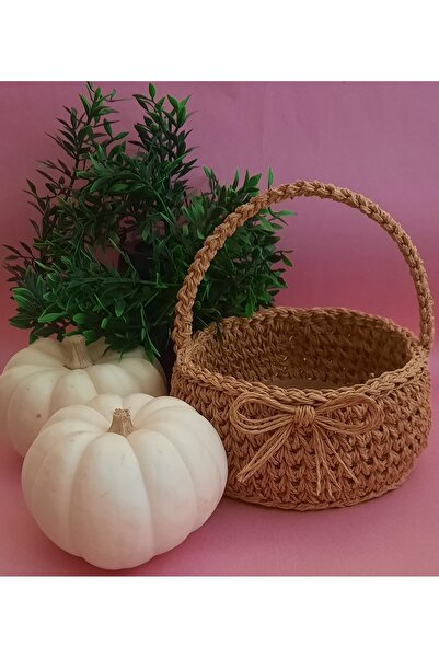 örgüdelisi Kağıt Iplik Hasır Dekoratif Sepet