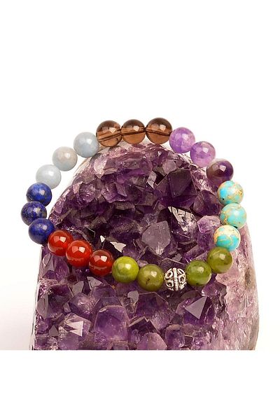 Taş Sandığı Chakra Bracelet (8 mm) - 7 Different Natural Stones