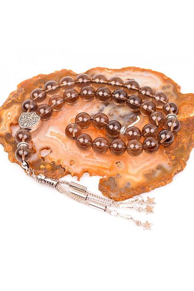 Taş Sandığı Smoky Quartz Stone Rosary (10 mm)