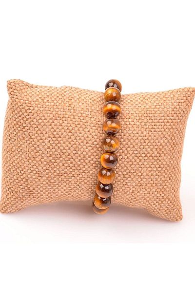 Taş Sandığı Tiger Eye Stone Bracelet - 10 Mm