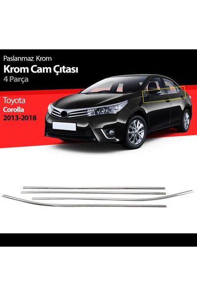 Niken Toyota Corolla Alt Cam Çıtası Kromu Nikelajı 2013-2018