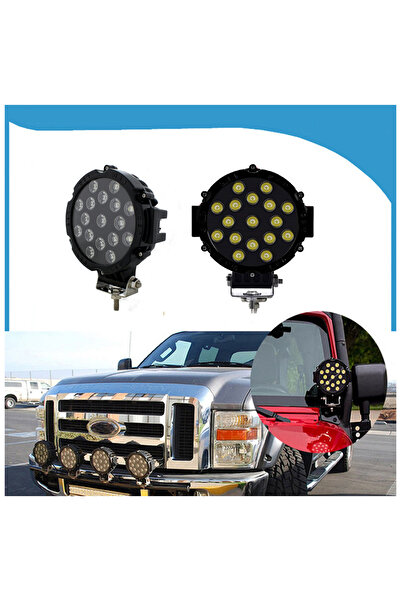 Universal Off Road Sis Lambası 17 Ledli 51 Watt Siyah 4x4 Yayıcı Sis Farı