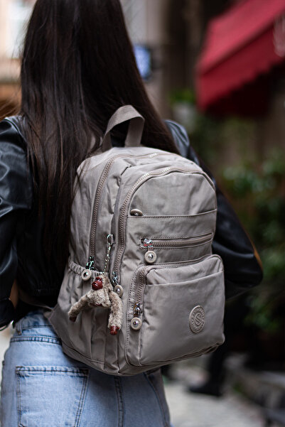 Çanta Trend Sanmorris Unisex Αδιάβροχο ύφασμα μεσαίου μεγέθους τσάντα ταξιδιού και σχολικής τσάντας με θήκη φορητού υπολογιστή πολλαπλών διαμερισμάτων