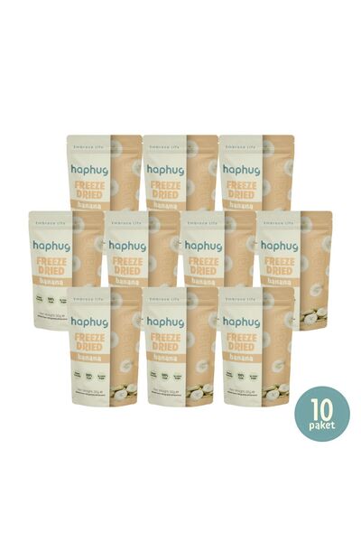 10'lu Paket Freeze Dried Muz - Dondurularak Kurutulmuş Meyve - Freeze Dry Meyve Kurusu 10x30gr