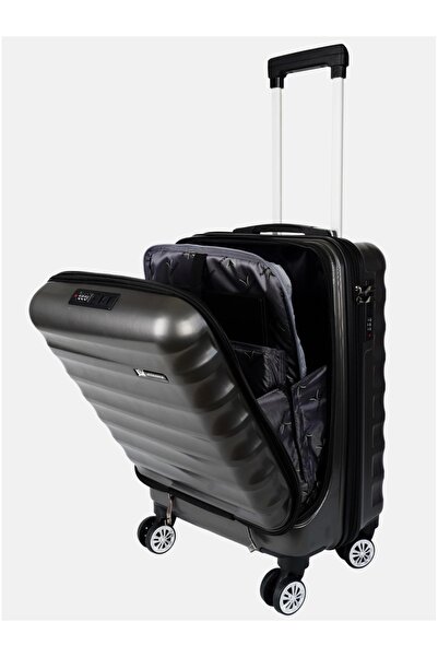 Vegmann Wave Laptop Bölmeli Siyah Kabin Boy Valiz