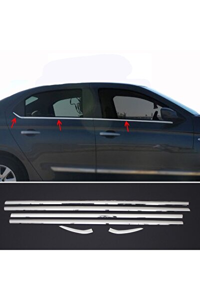 Niken Citroen C-elysee Cam Çıtası Kromu Nikelaj 6 Parça