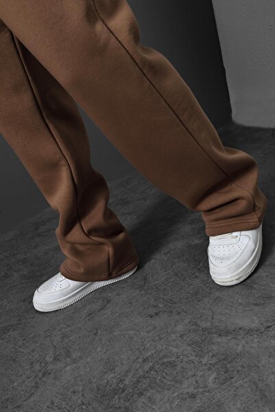 Slatra Ανδρική φόρμα καφέ Basic Baggy Fit