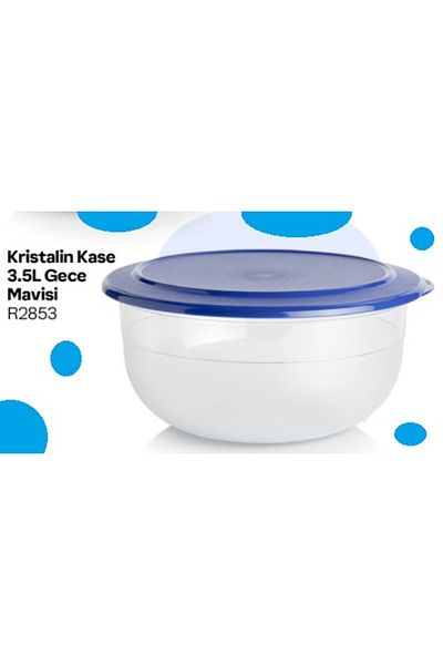 Tupperware Night Blue Crystal Bowl Storage Container - 3.5L