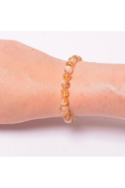 Taş Sandığı Citrine Stone Bracelet (8 mm)
