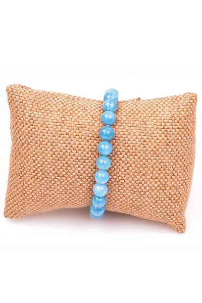 Taş Sandığı Blue Quartz Stone Bracelet (8 Mm)