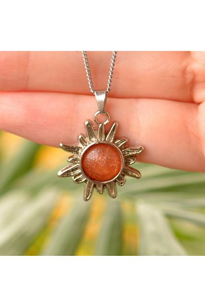 Taş Sandığı Sun Necklace - Sun Stone Detailed