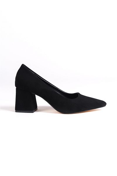Mubiano Mbzfr601-ss Tocuri bloc de piele intoarsa pentru femei, 6 cm, varf ascutit, pantofi cu toc stiletto si negru