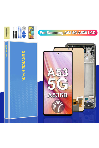 Choice اختبار شاشة AMOLED بإطار أسود مقاس 6.5 بوصة لهواتف A53 5G LCD A536U A5...