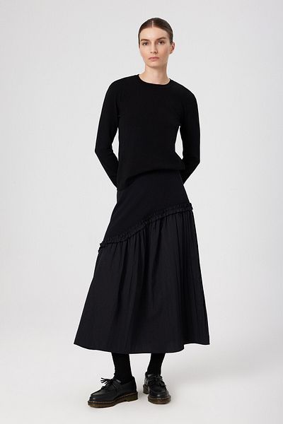 Mısırlı Black Crew Neck Knitwear Women's T-Shirt