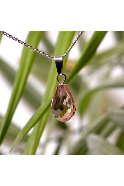 Taş Sandığı Synthetic Zultanite Stone Drop Necklace - 8*12 mm