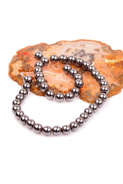 Taş Sandığı 10 mm Hematite Stone String