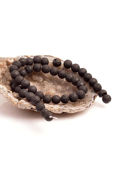 Taş Sandığı Lava Stone String - 8 Mm
