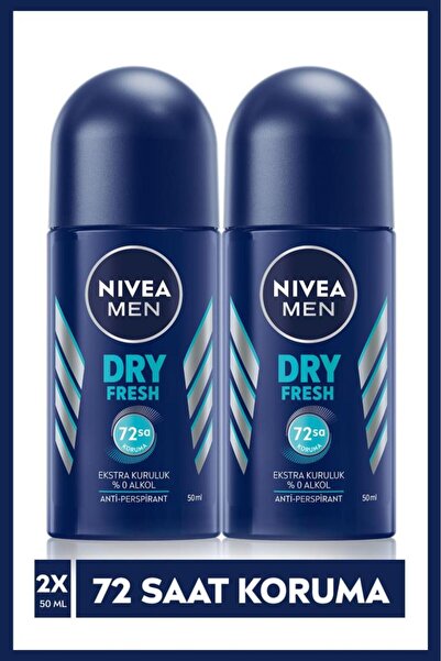 NIVEA Men Dry Fresh Deodorant Roll-on 50 ml 2'li