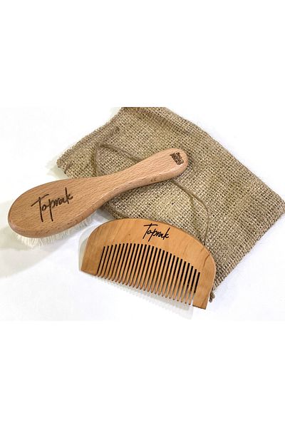 Woodwormbag Goat Hair Baby Brush Set